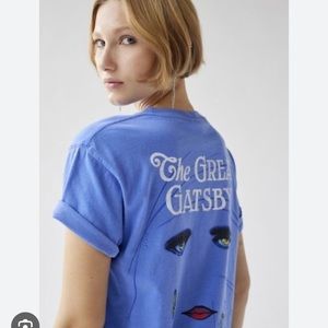 Out of Print The Great Gatsby Blue T-shirt Size Small NWT